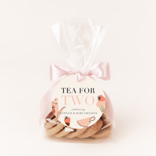 Tee für zwei Tee-Party-Babydusche Geschenkanhänger