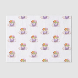 Tee für Zwei-Twin-Baby-Dusche Seidenpapier