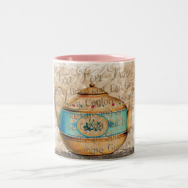 Tee für zwei zweifarbige tasse (Mittel)