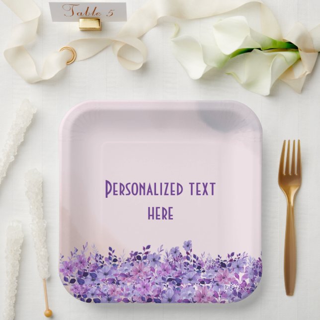 Tee für zwei Zwillinge Blumenspülung Pappteller (Hochzeit)