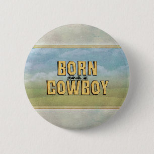 TEE Geborener Cowboy Button