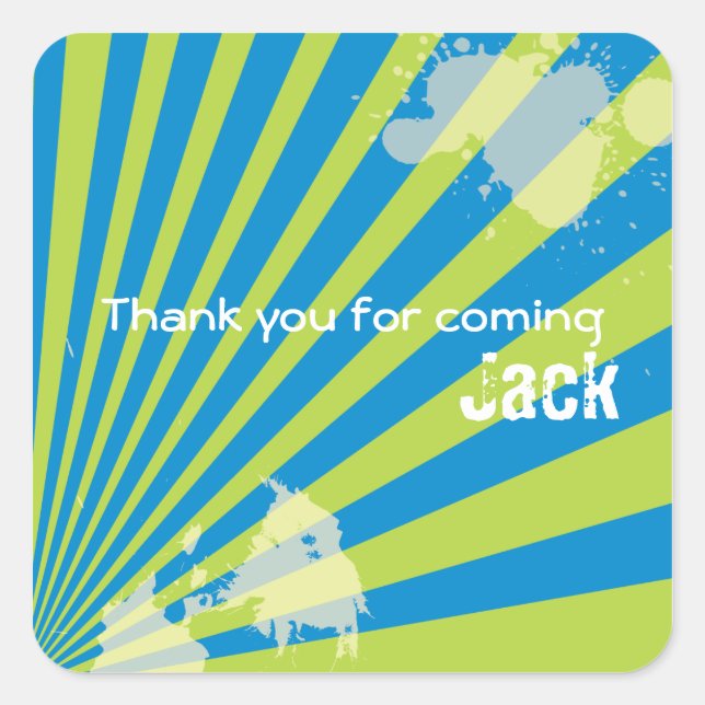 Tee Geburtstagsparty Gunst Sticker (Vorderseite)