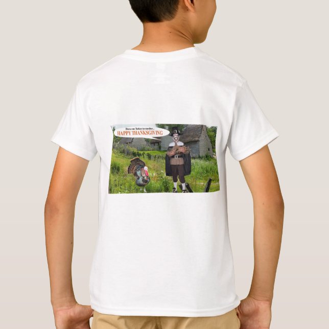 Tee, glücklich dankend Truthahn T-Shirt (Rückseite)