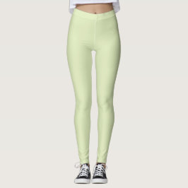 Tee Green Solid Blank Color Leggings