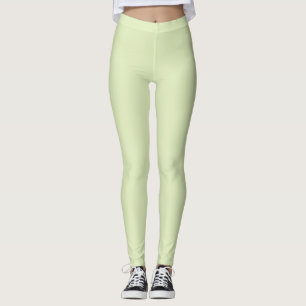 Tee Green Solid Blank Color Leggings