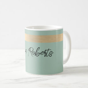 Tee Grün Goldfolie Rustikal Faux  Kaffeetasse