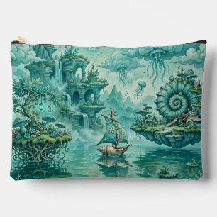 Tee Grün Seelandschaft Traum Surreal Fantasie Zubehörtasche