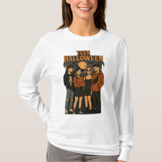 Tee Halloween Night Basic Long Sleeve T - Shirt