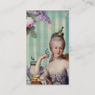 Tee im Petit Trianon auf Gold Visitenkarte