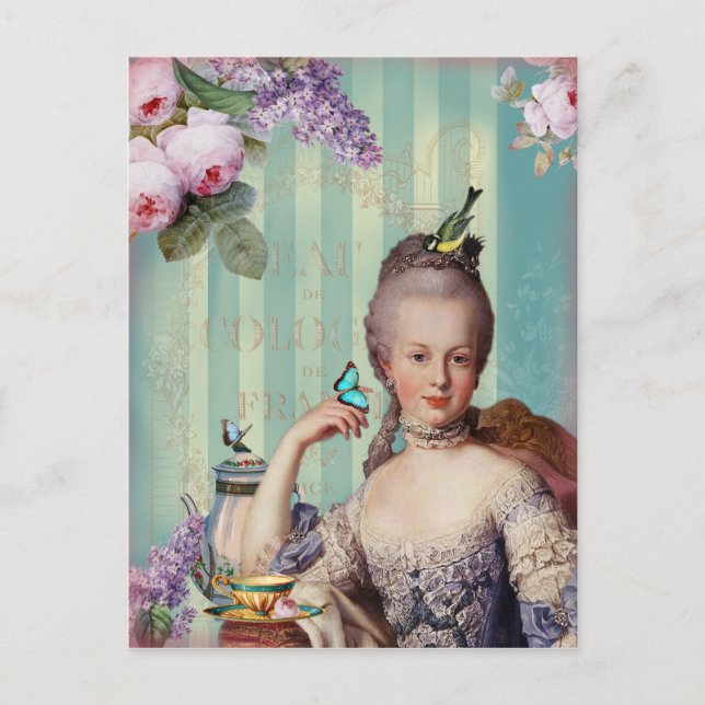 Tee im Petit Trianon Postkarte (Vorderseite)