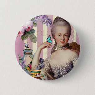 Tee im Petit Trianon – rosa Button