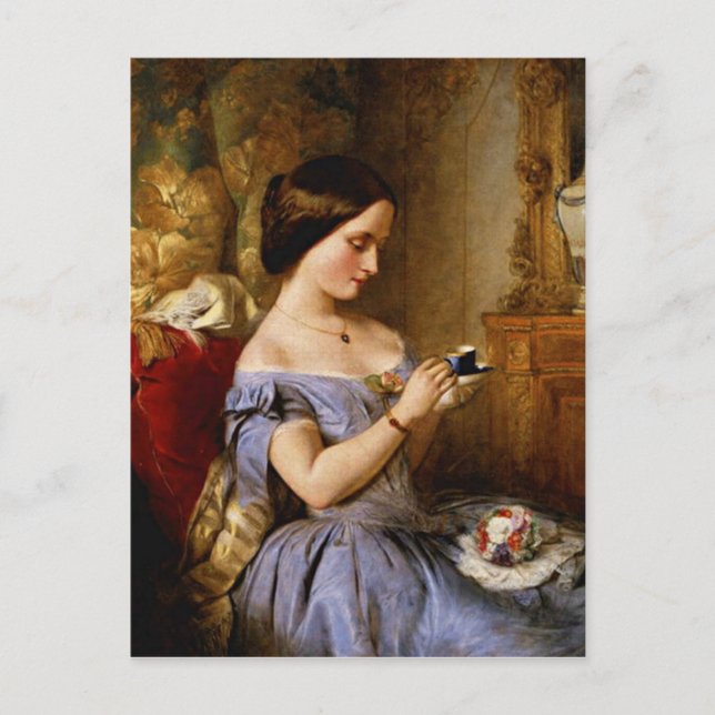 Tee im Zeichnend Raum nehmen Postkarte (Vorderseite)