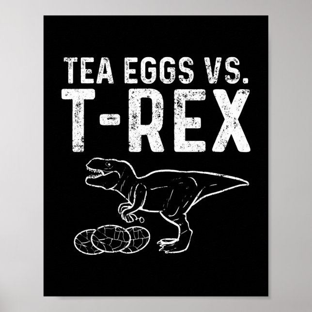 Tee Infuser gegen T Rex Dinosaur Dino Eggs Poster (Vorne)