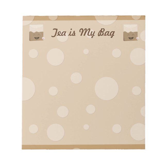Tee ist meine Tasche Notizblock (Vorderseite)