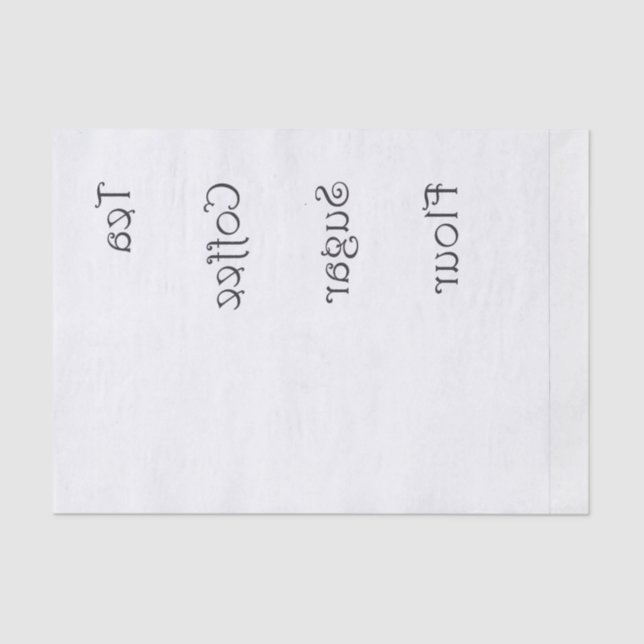 Tee-Kaffeemehl umkehren Zucker Seidenpapier (Vorderseite)