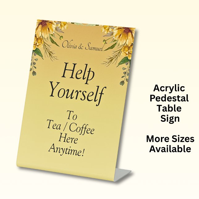 Tee-Kaffeetisch Akrylkisches Pedestal-Zeichen Sockelschild (Von Creator hochgeladen)