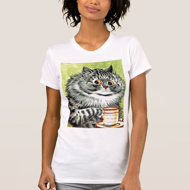 Tee-Katzen-Zitat-T - Shirt (Vorderseite)