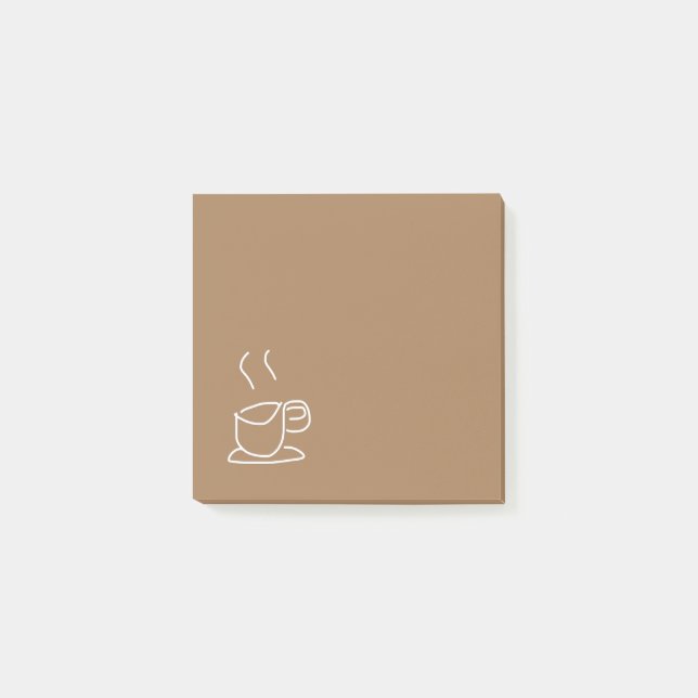 Tee liebt Kaffee Liebhaber der modernen einfachen Post-it Klebezettel (Vorderseite)