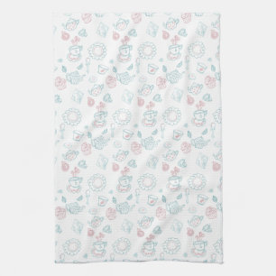 Tee liebt Time Doodles Geschirrtuch