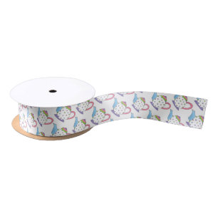 Tee Lover Polka Dot Pastel Teapot Tea Papa Satinband