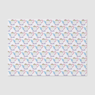 Tee Lover Polka Dot Pastel Teapot Tea Papa Seidenpapier