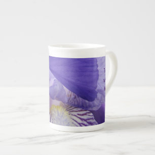 Tee mit mir! Bone-China-Teetasse Iris-Blume Prozellantasse