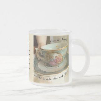 Tee mit Puppen Mattierte Tasse aus Glas