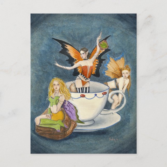 Tee mit Strumpets Postkarte (Vorderseite)