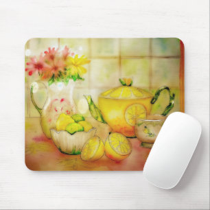 Tee mit Zitrone Mousepad
