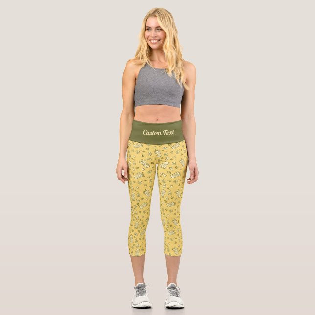 Tee-Muster Capri-Leggings Capri Leggings (Vorderseite)