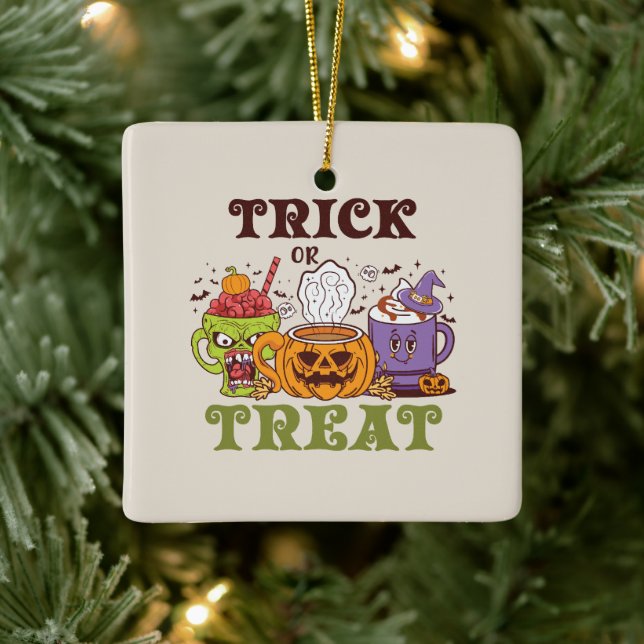 Tee- oder Kaffeelocht Keramikornament (Baum)