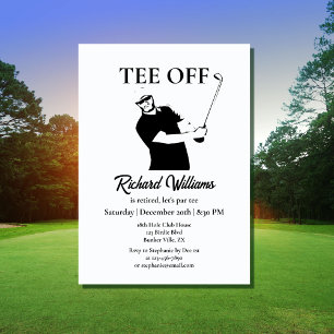 Tee Off Anfang einer neuen Ära im Leben Ruhestand Einladung