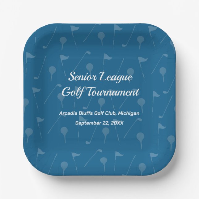Tee Off in Style - Golf Party Tableware Pappteller (Vorderseite)
