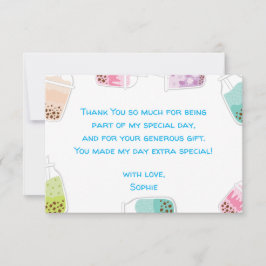 Tee par bobba tea Geburtstag Dankeskarte