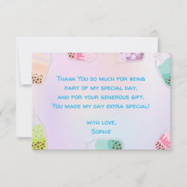 Tee par bobba tea Geburtstag Dankeskarte