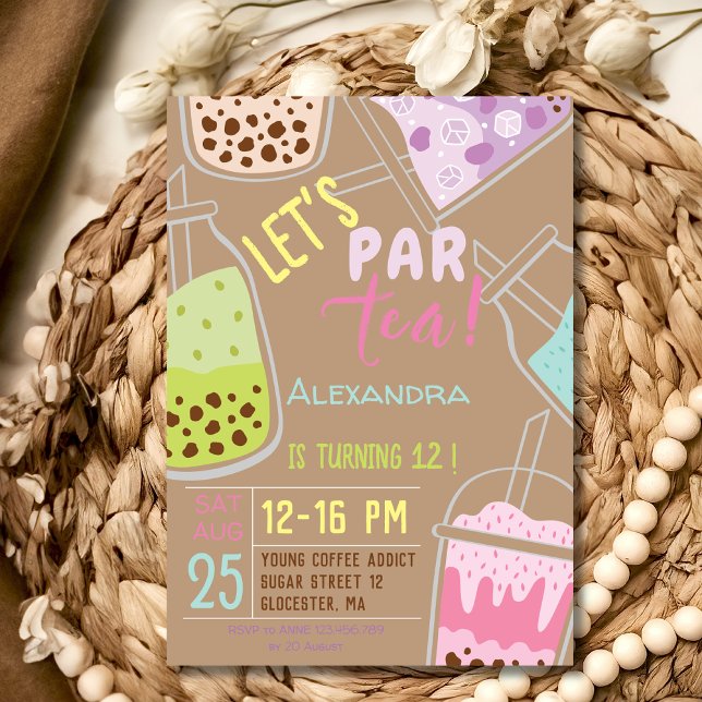 Tee par bobba tea Geburtstag Einladung (Von Creator hochgeladen)