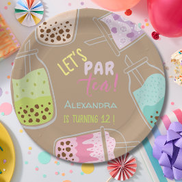 Tee par bobba tea Geburtstag Pappteller