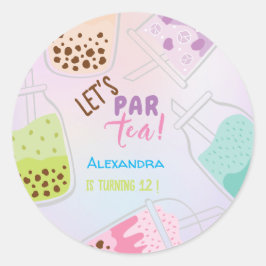 Tee par bobba tea Geburtstag Runder Aufkleber