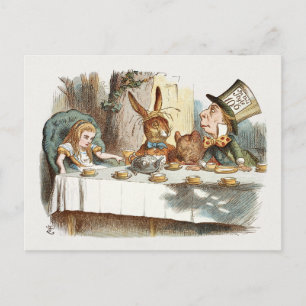 Tee Party - Alice im Wunderland Illustration №25 Postkarte