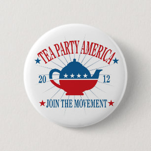 Tee-Party-Amerika-Knopf Button