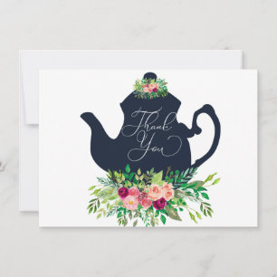 Tee-Party-Baby-Shower-Dankeskarte Dankeskarte