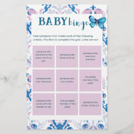 Tee Party Baby Shower Game Ice Breaker Bingo Sheet
