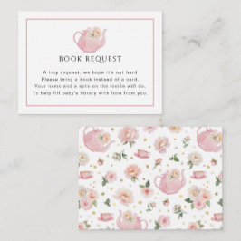 Tee-Party Babydusche Buchungskarte Begleitkarte