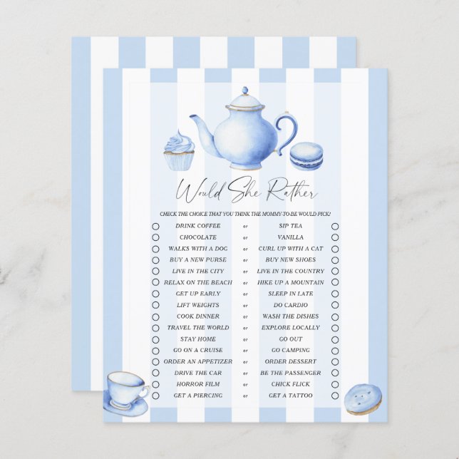 Tee-Party-Babydusche würde sie eher spielen (Vorne/Hinten)