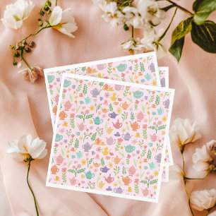 Tee Party Birthday Bridal Ostern Frühlingsflora Serviette