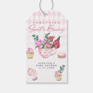 Tee-Party Blume Mädchen Dusche Geschenkanhänger