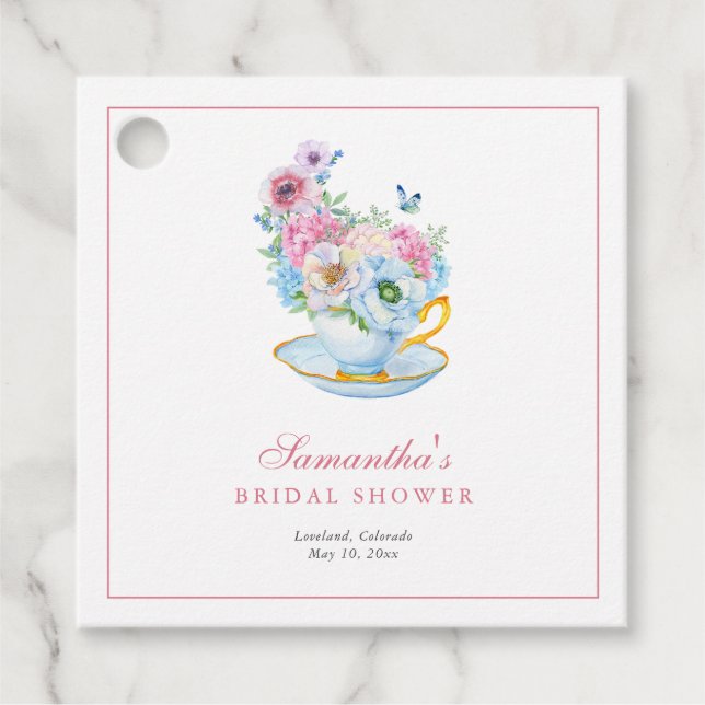 Tee-Party-Brautparty Geschenkanhänger (Vorderseite)