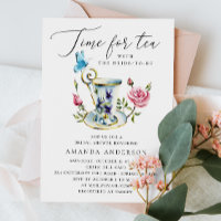 Tee-Party-Brautparty mit Schmetterling & Rose