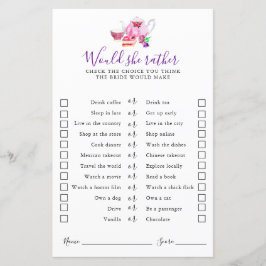 Tee-Party-Brautparty Möchten Sie lieber spielen
