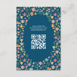 Tee Party Brautparty Niedlich CUSTOM QR Code Begleitkarte
